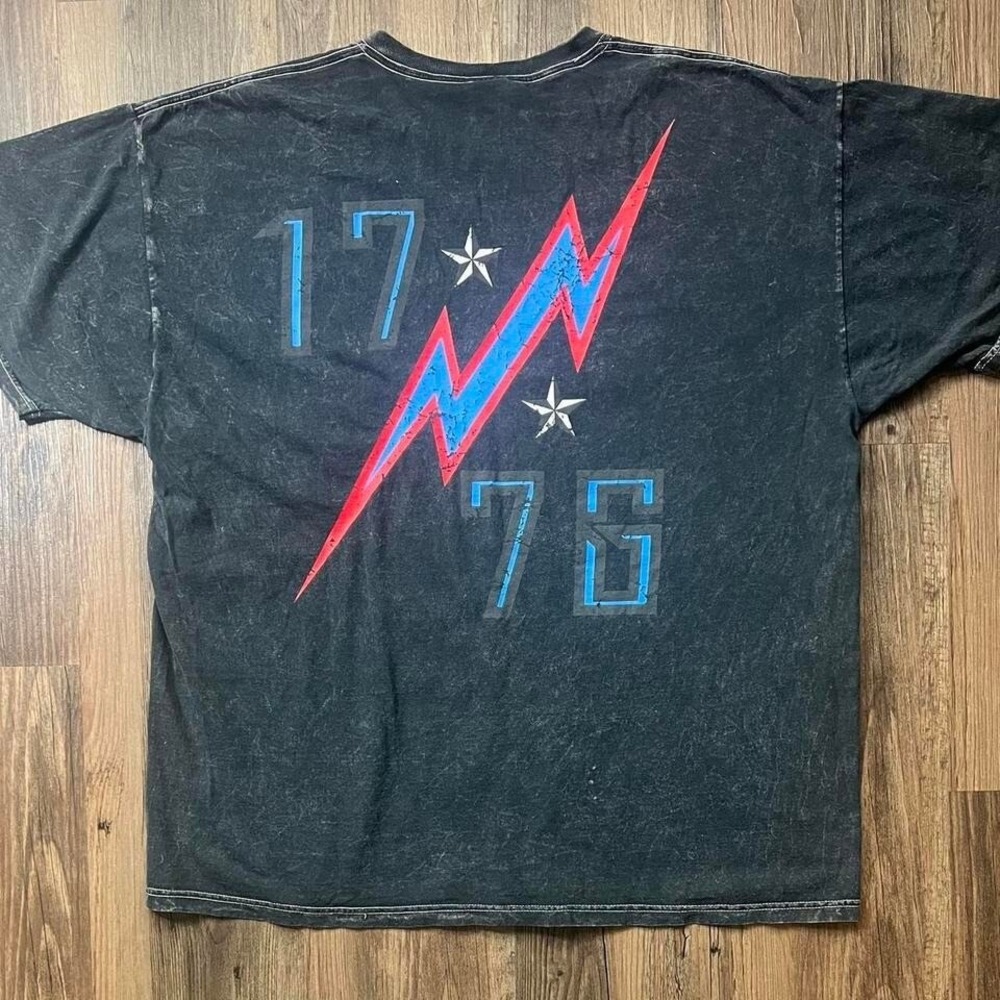 United States of America 1776 Graphic T-Shirt 2XL Patriotic Vintage Style - Picture 2 of 5